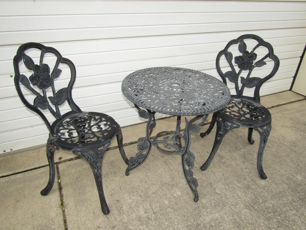 Cast Iron Table & Chair