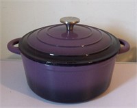 Purple Enameled Cast Iron 4.8 Quart Dutch Oven