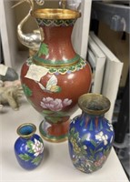 Chinese Cloisonne Enamel Vases