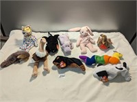 Lot of 10 Various Beanie Babies