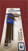 9 pc metric long hex key set