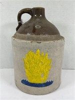 1 GALLON STONEWARE CROCK WHISKEY JUG - HAND