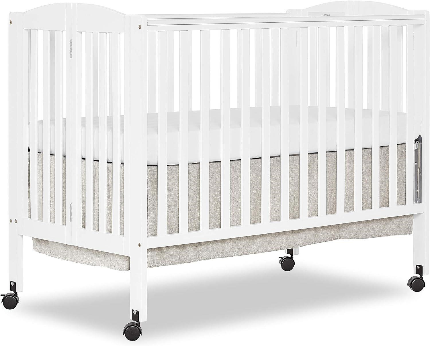 $230  Dream On Me  2-in-1 Folding Side Crib  White