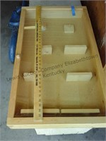Wooden tool shelf