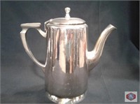 Coffee or Tea Pitcher with lid. Silver. (73)