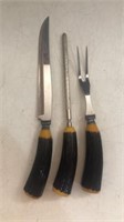 3 pc Carving set. Marked Robinson. Made to