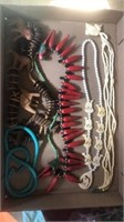 Flat of assorted necklaces