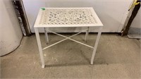Painted Cast Iron Patio Table 21" x 14"