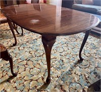 Vintage Ethan Allen Table & 6 Cane Back chairs