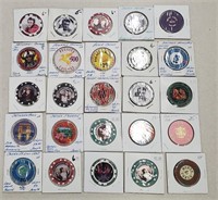 25 Sleeved Casino & Advertising Chips