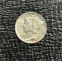 1942 US Mercury Dime BU