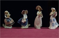 4 Lladro Nao Figures