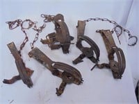 Lot of 5 steel traps