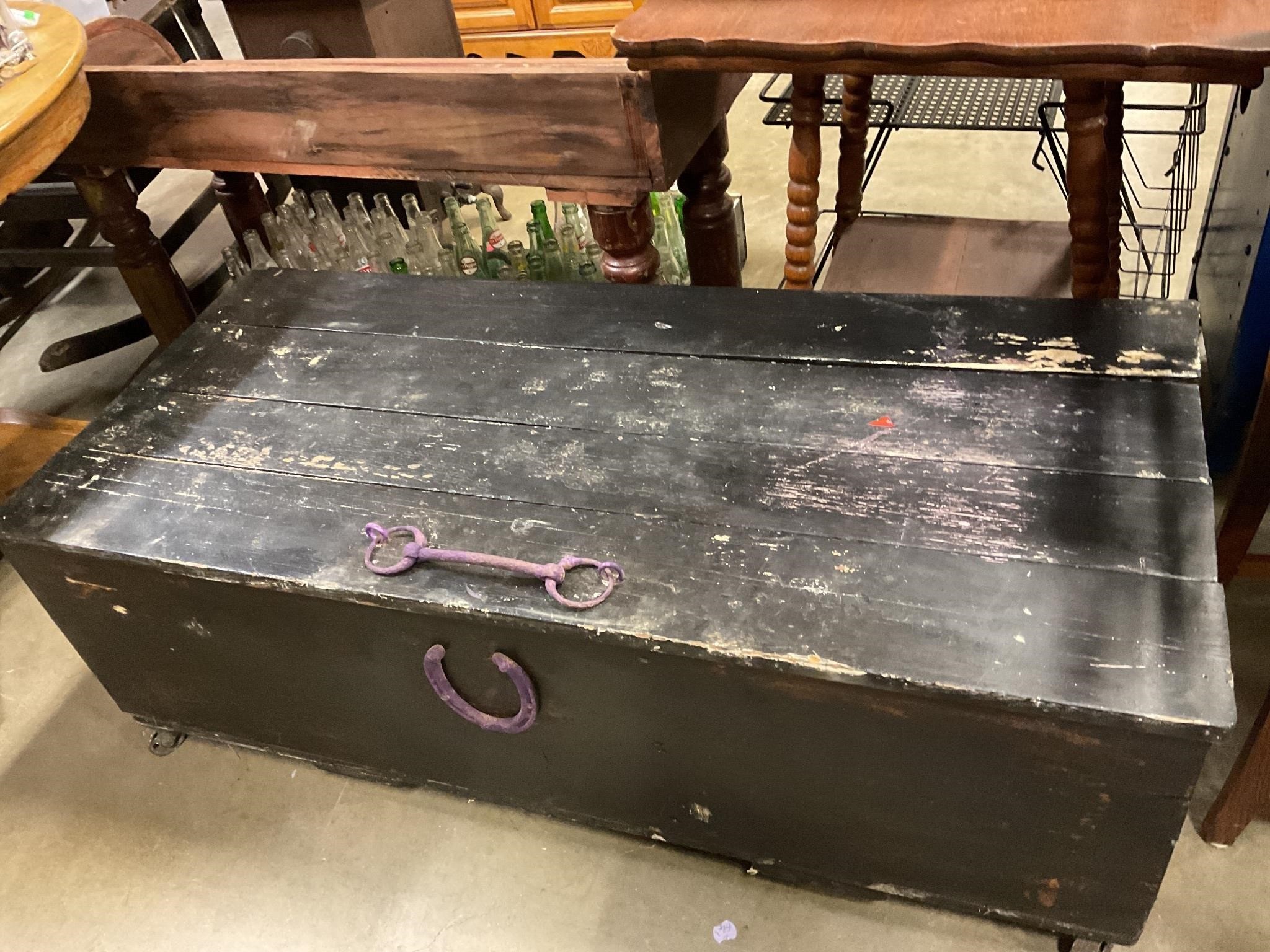 Vintage barn wood trunk