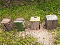4 Orchard Boxes as found