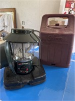 Coleman, electric ignition lantern in the case.