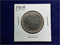 1908-O BARBER SILVER HALF DOLLAR