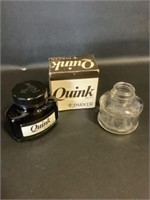 Vtg. New England Quink Parker Ink & bottle