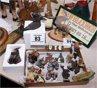 Moose hooks (2) & box of ornaments