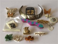Vintage Costume Jewelry-Brooches