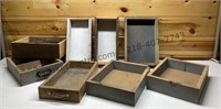 8 Wooden Boxes
