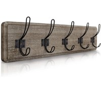 New Rustic 5 hook coat rack wall hanger