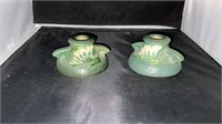 ROSEVILLE USA #1160 2” POTTERY CANDLE HOLDERS