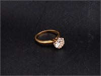 14kt diamond solitaire ring, size 5.