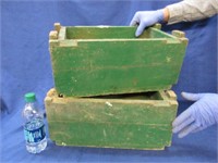 2 smaller green ammo boxes (vintage)