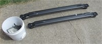 Roof racks for Subaru with hardware. Note appears