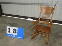 ROCKING CHAIR - PRESS BACK OAK- THIS IS AN ITEM