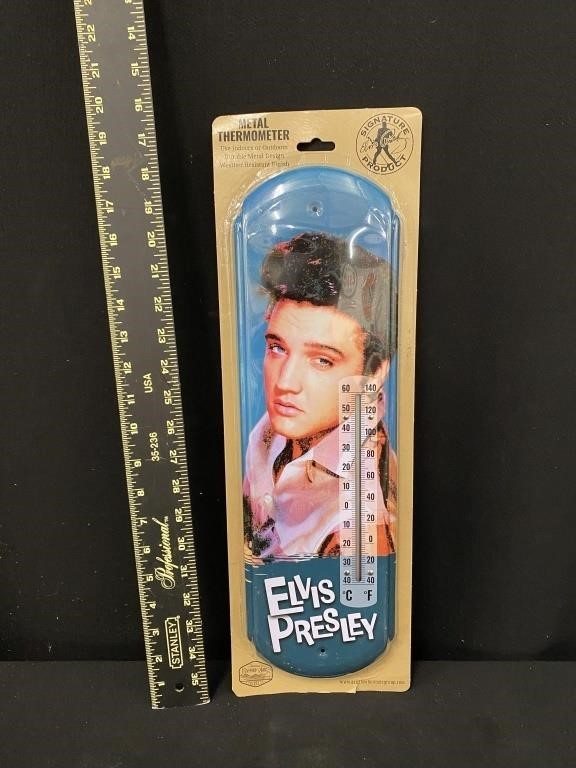 Elvis Presley NIP Metal Thermometer
