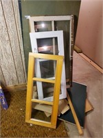 Wooden Framed Windows/Wood Pieces