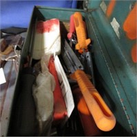 BOX OF ASST CHAINSAW SHARPENING TOOLS
