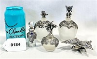 Beautiful Collection Perfume Bottles Frosted Glass