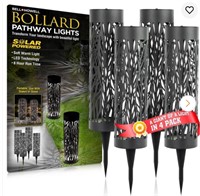 Bell+Howell Bollard LED Landscape Solar Lights 4pk