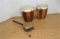 Vintage Bongo Drums & Vntg  Hand Drums