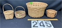 4 Longaberger baskets