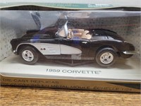 NEW 1959 Black Corvette 1:24 Scale Die Cast Car