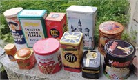 Ten Collectable Tins