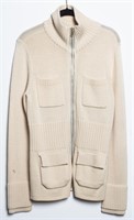 Magaschoni Cream Knit Cardigan Sweater