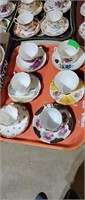 6 Misc. Teacups - tray not included