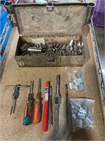 Tool box of sockets w/ extra tools