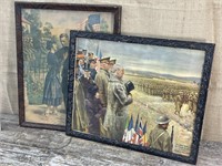 2 Military framed prints