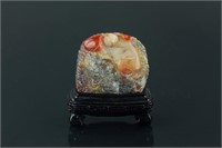 Chinese Fine Red Natural Shoushan Stone