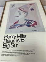 Henry  Miller 1973 Exhibition Poster Print