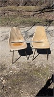 2 mid century modern chairs