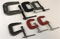 C Clamps Lot Assorted Sizes