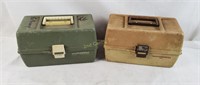Lot Of 2 Small Old Pal Woodstream Tackle Boxes