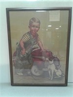 Framed print "clean as a whistle"